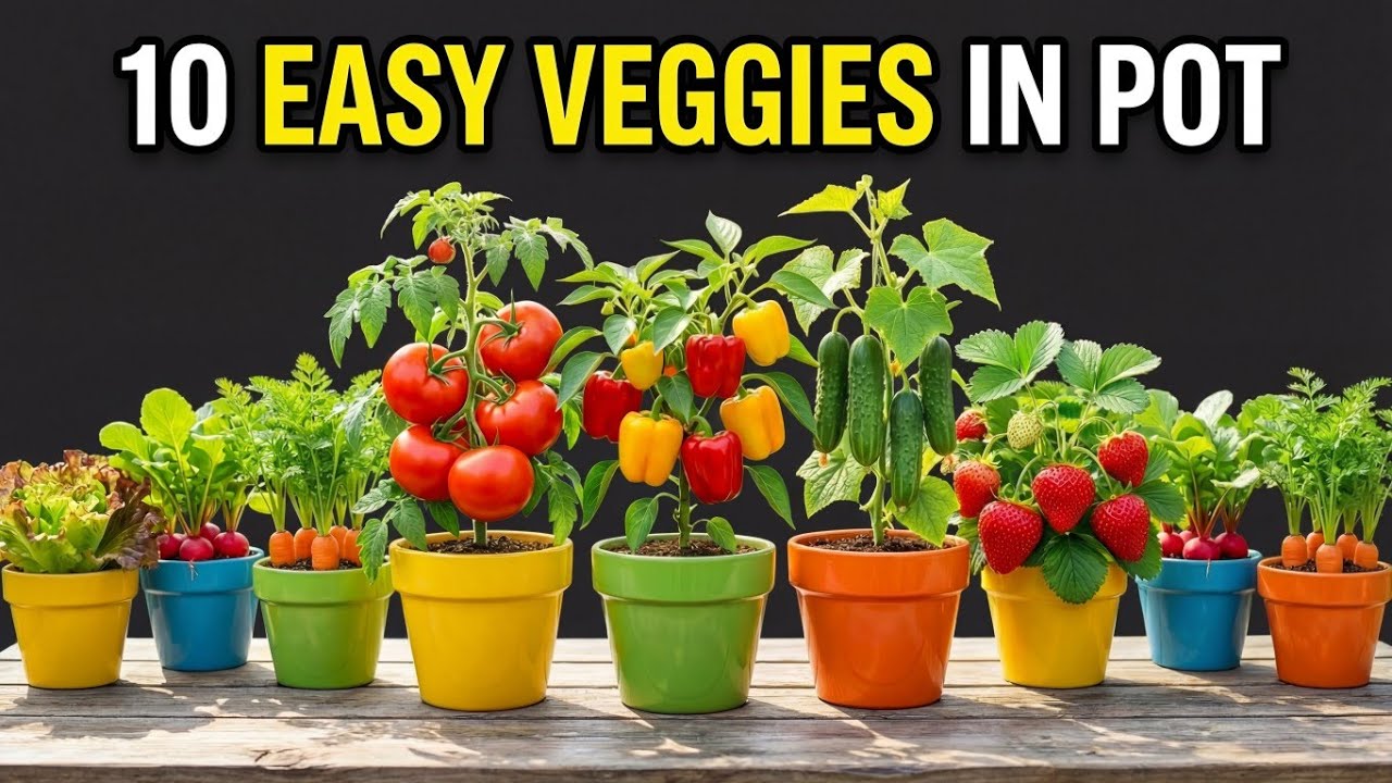 10 Vegetables Can Easily Grow in Containers  | Perfect for Small Gardens