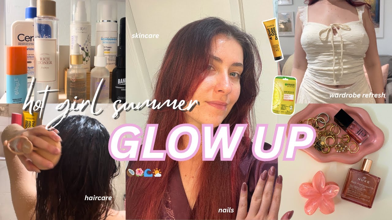 the ultimate HOT GIRL SUMMER GLOW UP 🌺 everything shower, hair dye ...
