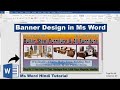 How to make banner design in ms word  tutorial furniture pamphlet design in word full