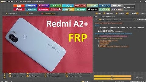 Xiaomi Redmi A2 , A2 plus , A3 plus | FRP Bypass by UnlockTool