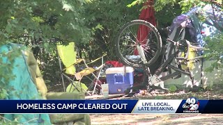 Homeless people looking for new places to live after camp cleared out
