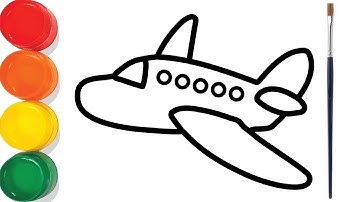 Airplane Coloring and Drawing Learn Color For Kids || ChuChu Colors TV