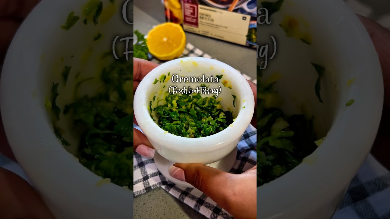 Gremolata is a fresh, zesty Italian condiment