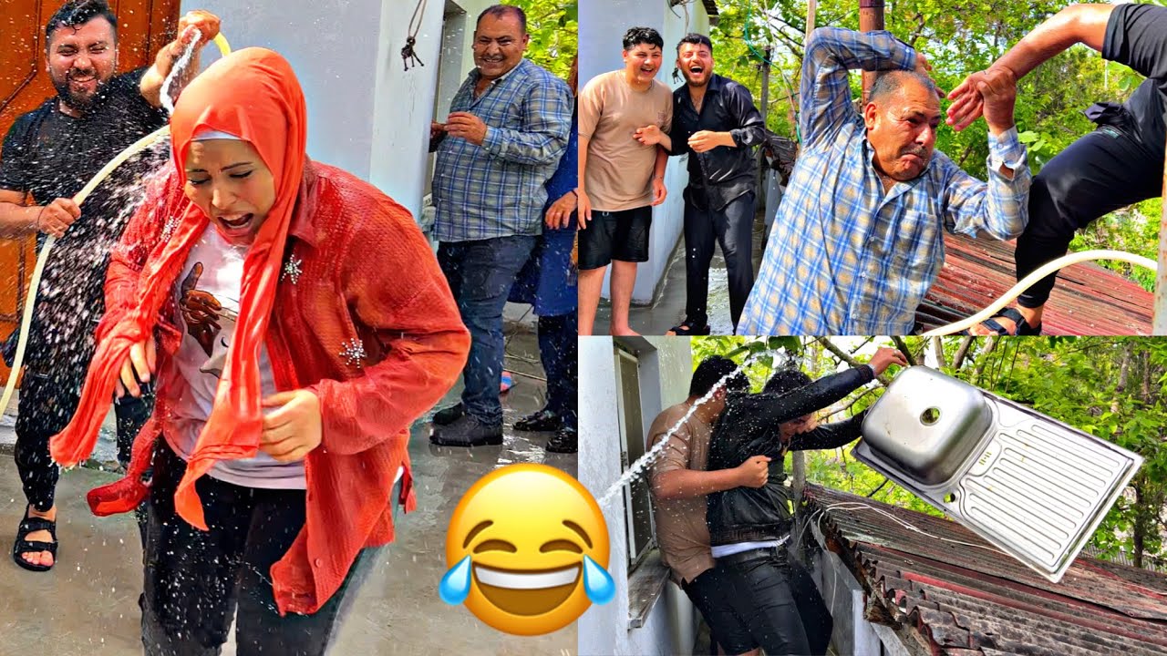 أول مقلب مضحك 🤣 بالعيلة في بيت الضيعة 💦