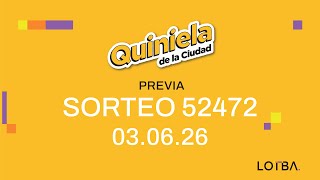 Quiniela Previa  Sorteo N52472  Resultados 03062026