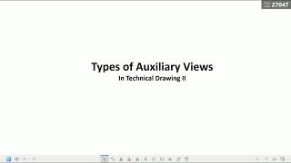 Types of Auxiliary Views.