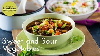 Chinese Sweet and Sour Vegetable Recipe - चाइनीस ग्रेवी फ्राइड राइस के लिए | Vegetarian Dinner