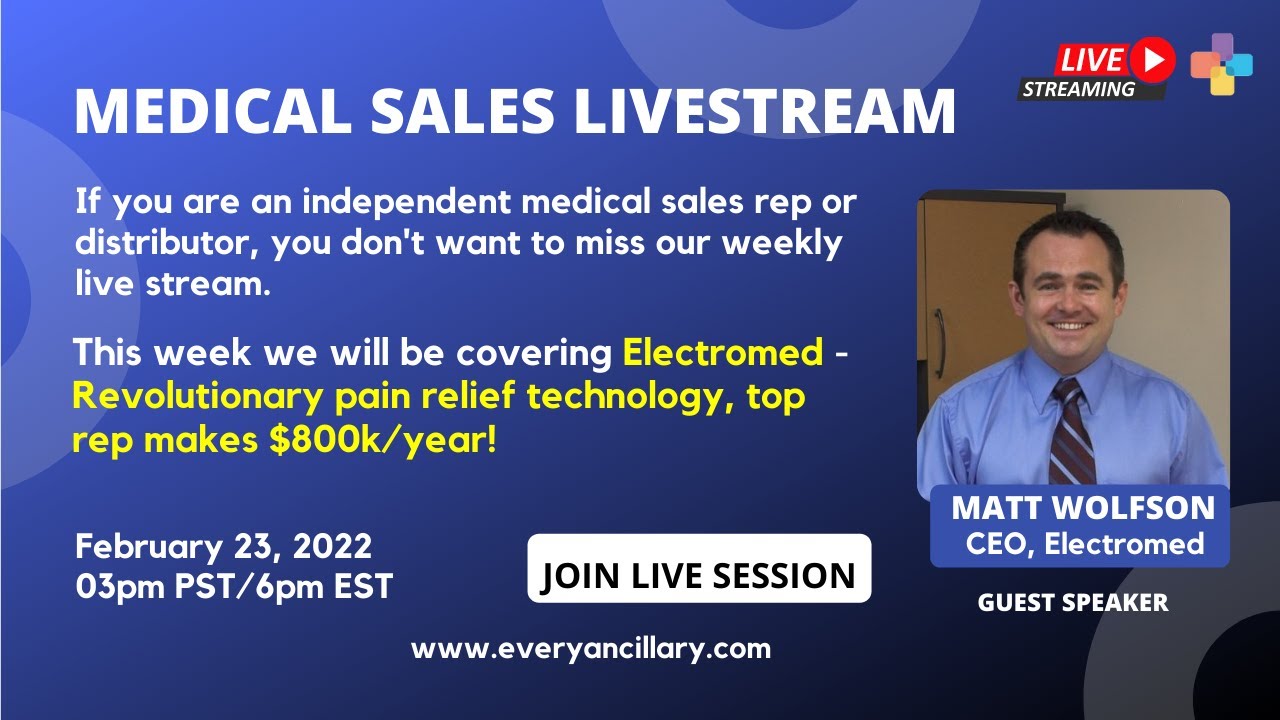 Medical Sales Livestream Electromed Revolutionary pain relief