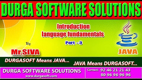 Introduction to language fundamentals part -3