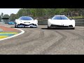 Devel Sixteen vs Koenigsegg Jesko Absolut vs Bugatti Vision GT at La Sarthe ( No Chicane )