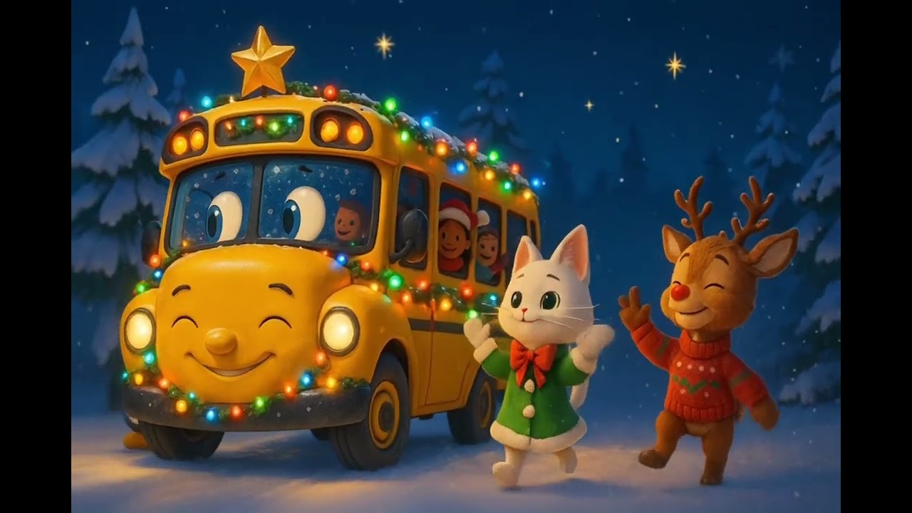 🚌🎅 Bus Boom Jingle Boom! – Christmas School Bus Song for Kids | Sing, Clap & Jingle Fun!