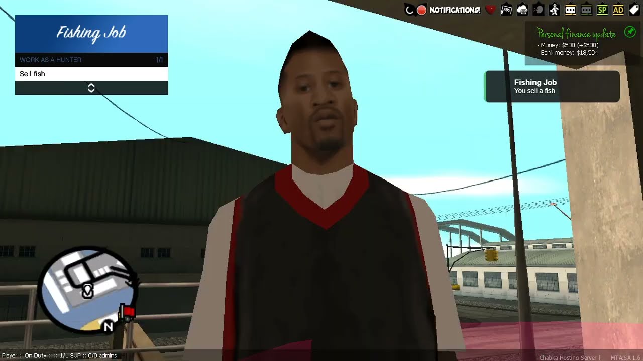 [MTA:San] Fishing Job With NativeUI - Version Beta