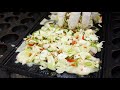 新潟のたこ焼き｜キャベツ山盛りのたこ焼き Japanese Cabbage Takoyaki in Niigata.Japanese Street Food.