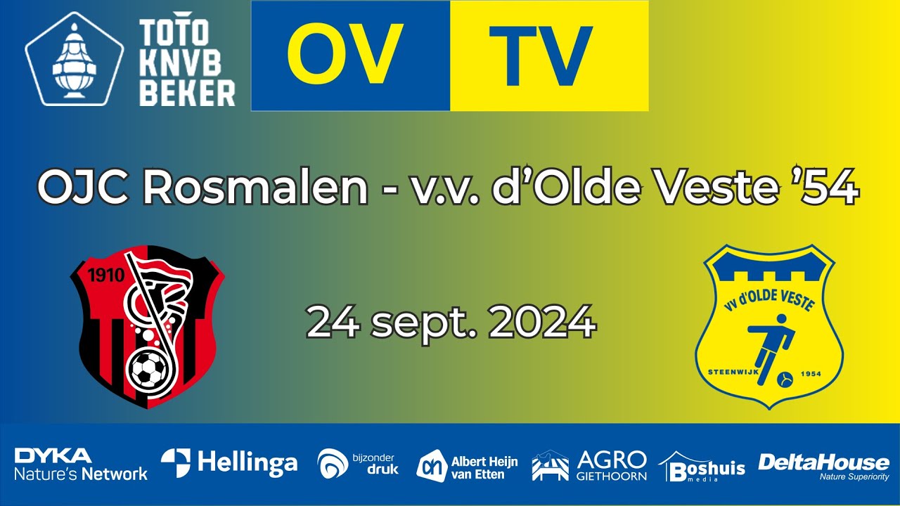 OVTV | Samenvatting | OJC Rosmalen - vv. d'Olde Veste | 24-09-2024 | Toto KNVB Beker