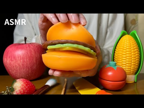 【ASMR】眠気を誘う5つのフェイクフードの音😴主にスクラッチ＆タッピング【No Talking・音フェチ】