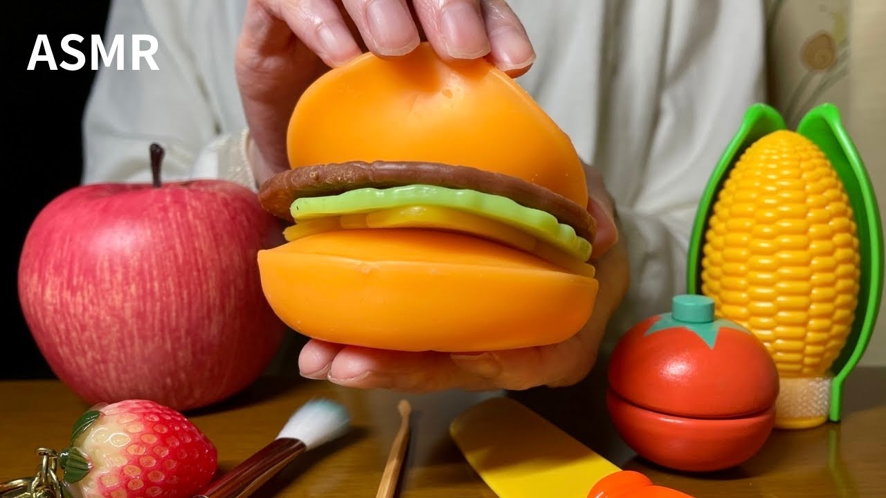 【ASMR】眠気を誘う5つのフェイクフードの音😴主にスクラッチ＆タッピング【No Talking・音フェチ】