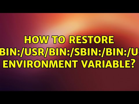 Ubuntu: How to restore $PATH environment variable?