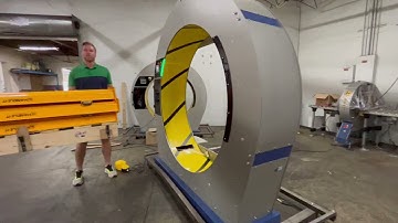 Semi-Auto Orbital Wrapper Model 160 Wrapping with Forklift