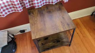 Portin Mini Fridge Stand Cart - 220 LBS Capacity with Charging Station