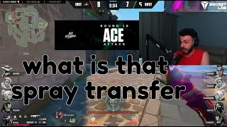Tarik's recation to 100T Bang insane spray transfer ACE