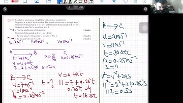 A level Mechanics M1 Constant Acceleration Practice Questions | Cambridge & Edexcel | Hamza Noor