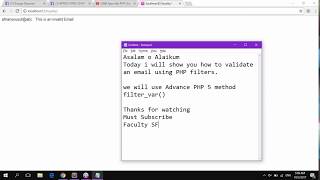 How to Validate email using PHP filters -  Learn Advance PHP in Urdu