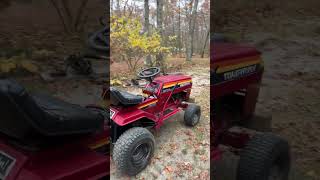 Murray wide body lawn tractor mud mower build 6” pulley swap