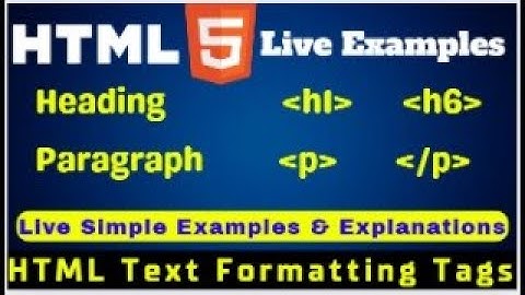 How to Format Text in HTML (Paragraph , Heading  and More!)#html5