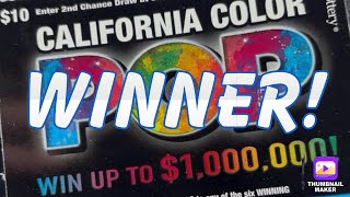 Color Pop ‼️ #california #lottery #scratchers #win #gambling #shortvideo 