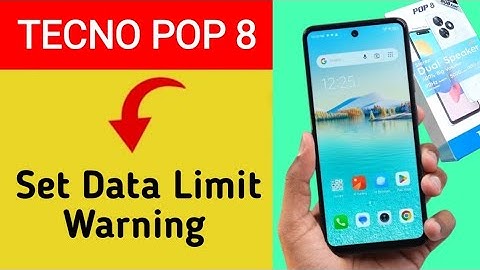 how to set data limit warning,Tecno Pop 8 data limit kaise set karen
