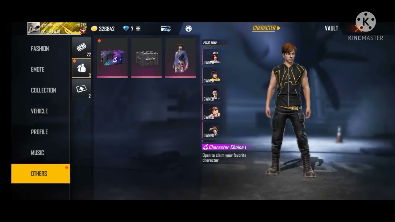 what is in character create 🙄 Garena free fire [ permanent or trial ]🤔