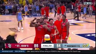 ZUBY EJIOFOR HITS INSANE BUZZER BEATER AS ST JOHNS STUNS MARQUETTE IN OVERTIME