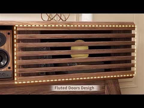 AODK Mid-Century Fluted TV Stand — Overview