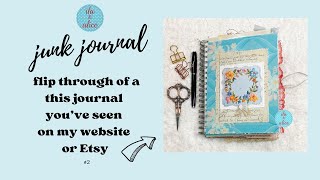 Chunky Pretty Blue Junk Journals with Blue Floral Soft Cover Flip Thru #4 #junkjournals