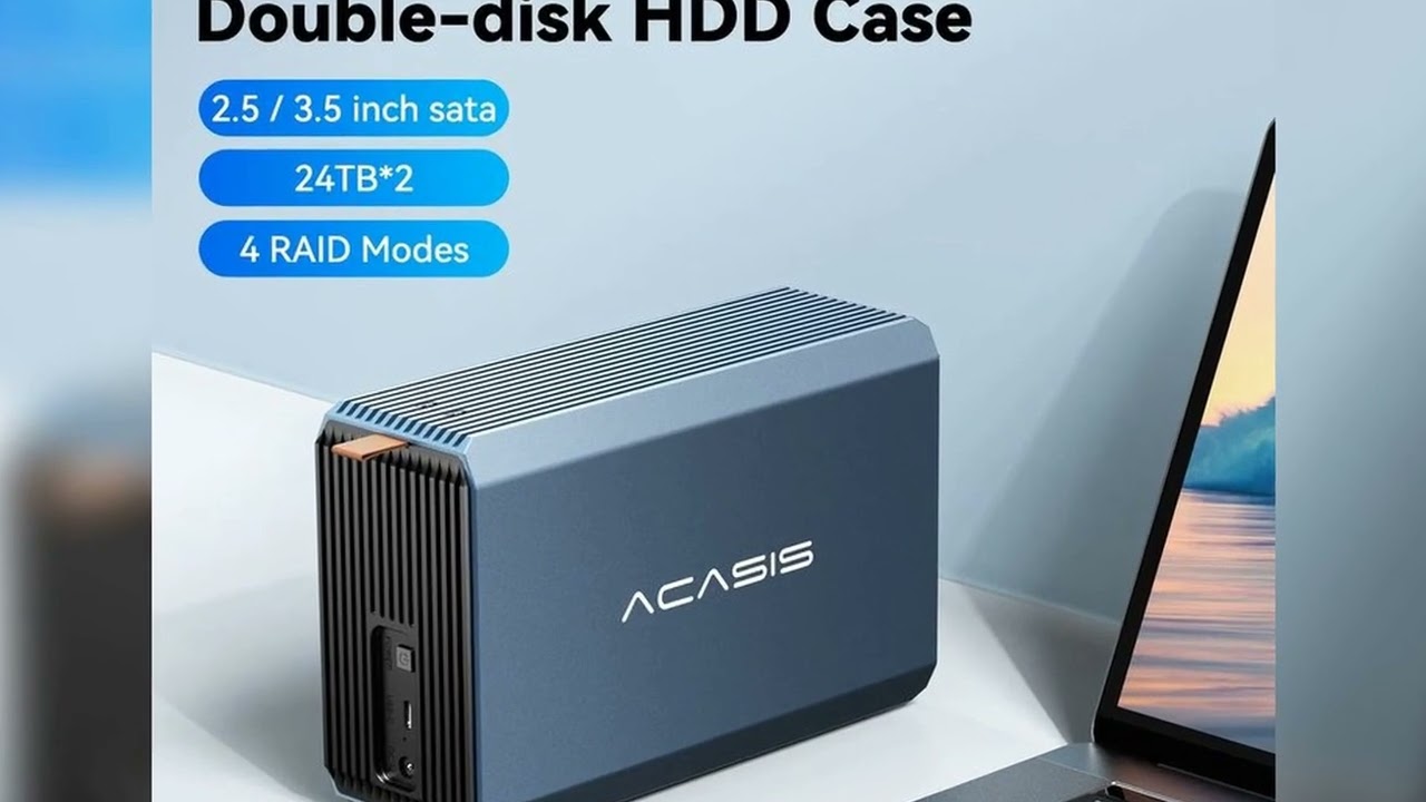 A must-have product! Acasis Dual Bay HDD/SSD Case 3.5/2.5 Inch External Hard Drive Enclosure SATA