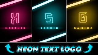 How to Make Neon Glowing Text Logo in Pixellab || Neon Letter text logo in Android - AG EDITZ