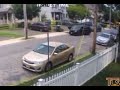 Rock from Lawnmower shatters car window