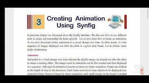11th computer ch3 creating animation using synfig part 1