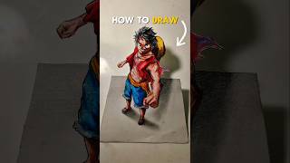 Luffy 3D Art Tutorial 🏴‍☠️ #Shorts