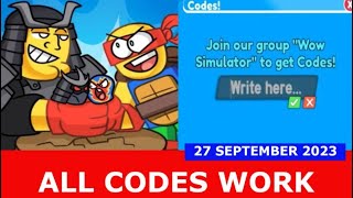 *ALL CODES WORK* Thumb War Simulator ROBLOX | SEPTEMBER 27, 2023