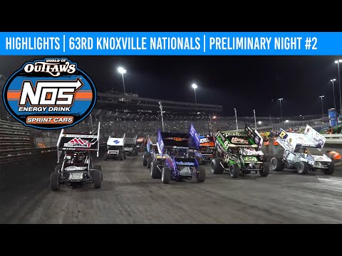 World of Outlaws NOS Energy Drink Sprint Cars | Knoxville Raceway | August 8, 2024 | HIGHLIGHTS