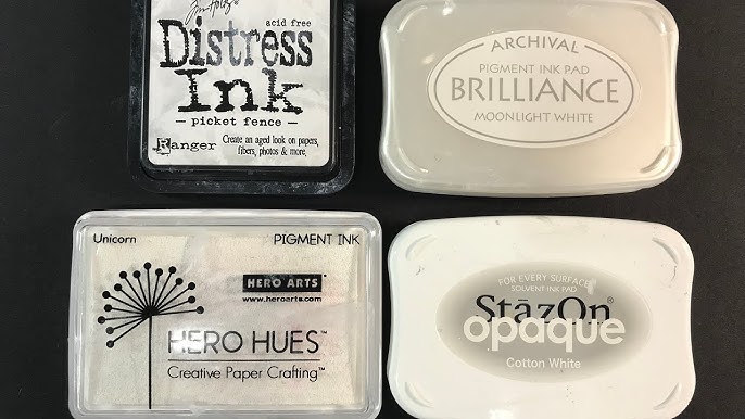 White Pigment Ink Review, and Best Card Stock to Stamp with White
