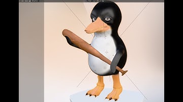 penguin sculpt blender character modelling live