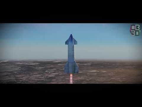 SpaceX Starship SN9 High Altitude Flight Animation