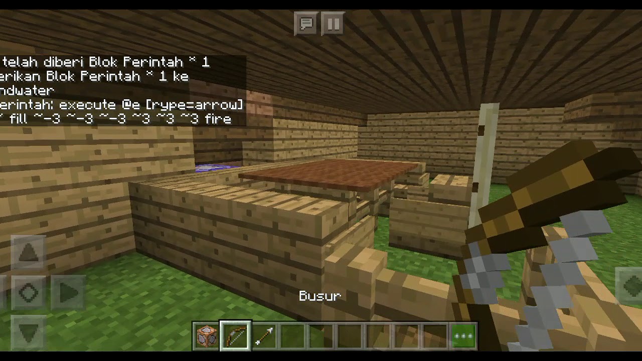 Cara membuat panah terkuat di Minecraft dengan command block - YouTube