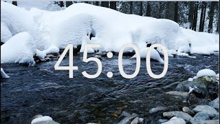 45 Minute Timer with Relaxing Music: Winter Landscape Theme