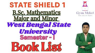 Math Book List and Study Guide for West Bengal State University First Semester Major and Minor #wbsu
