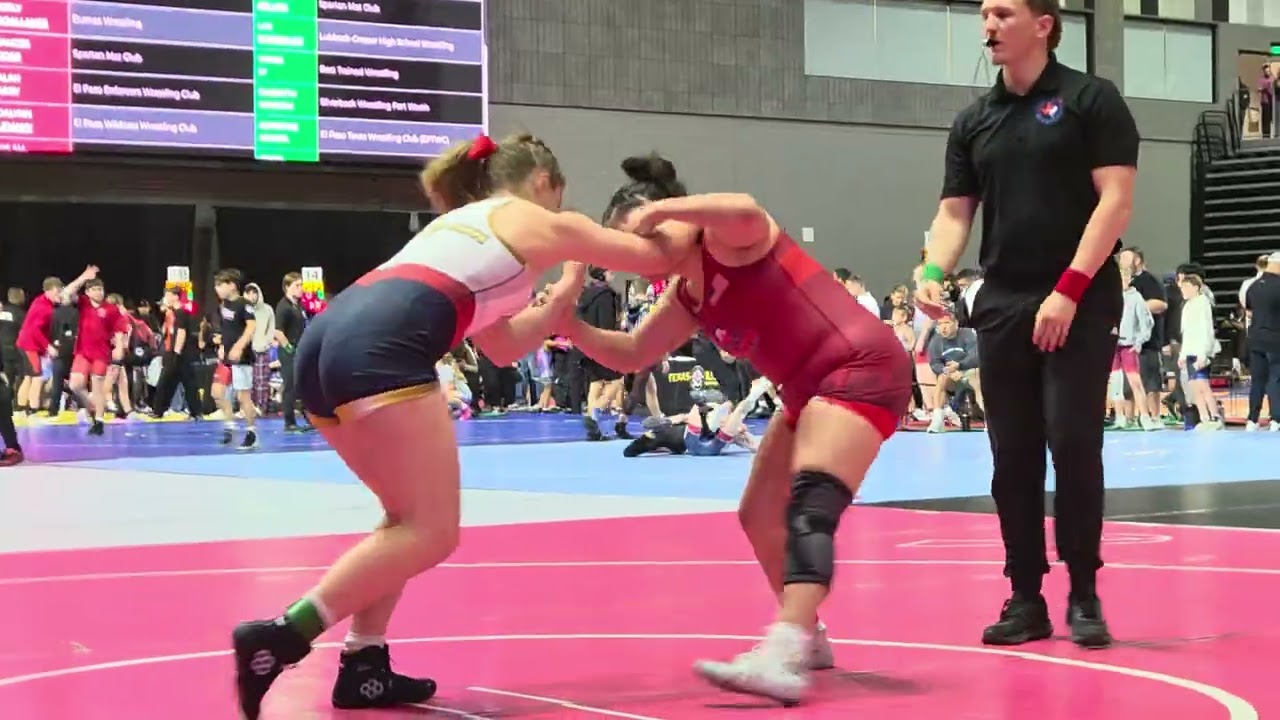 Audrey's 2nd match G5 (HS Girls) 170 division at Lonestar Nationals in Forney, TX 2.7.26.