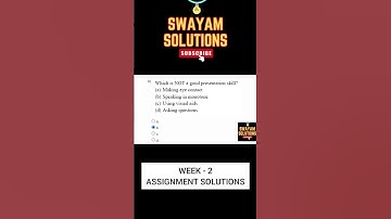 Soft Skill Development Week 2 Assignment Solutions | SWAYAM NPTEL | SUBSCRIBE