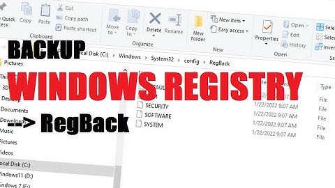 Cara Backup Windows Registry Secara Otomatis ke folder RegBack